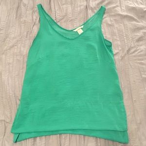 H&M mint satin loose tank